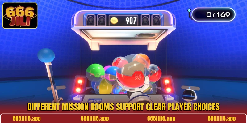 Different mission rooms support clear player choices Different mission rooms support clear player choices