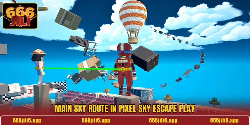 Main sky route in Pixel Sky Escape play Main sky route in Pixel Sky Escape play