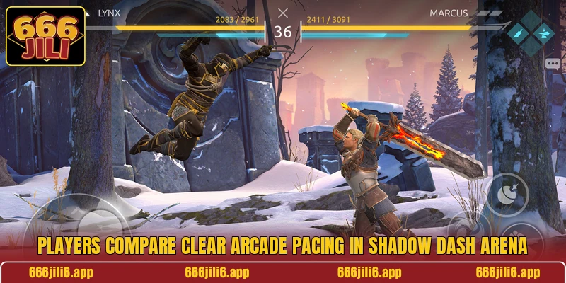 Players compare clear arcade pacing in Shadow Dash Arena Players compare clear arcade pacing in Shadow Dash Arena