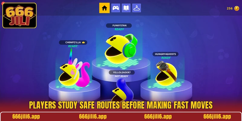 Players study safe routes before making fast moves Players study safe routes before making fast moves