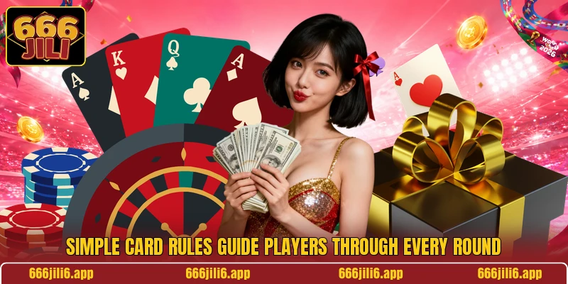 Simple card rules guide players through every round Simple card rules guide players through every round