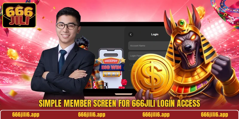 Simple member screen for 666jili login access
